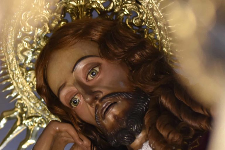 Fotografía de ANTONIO DÍAZ. Detalle del rostro del Gran Poder de Dios
