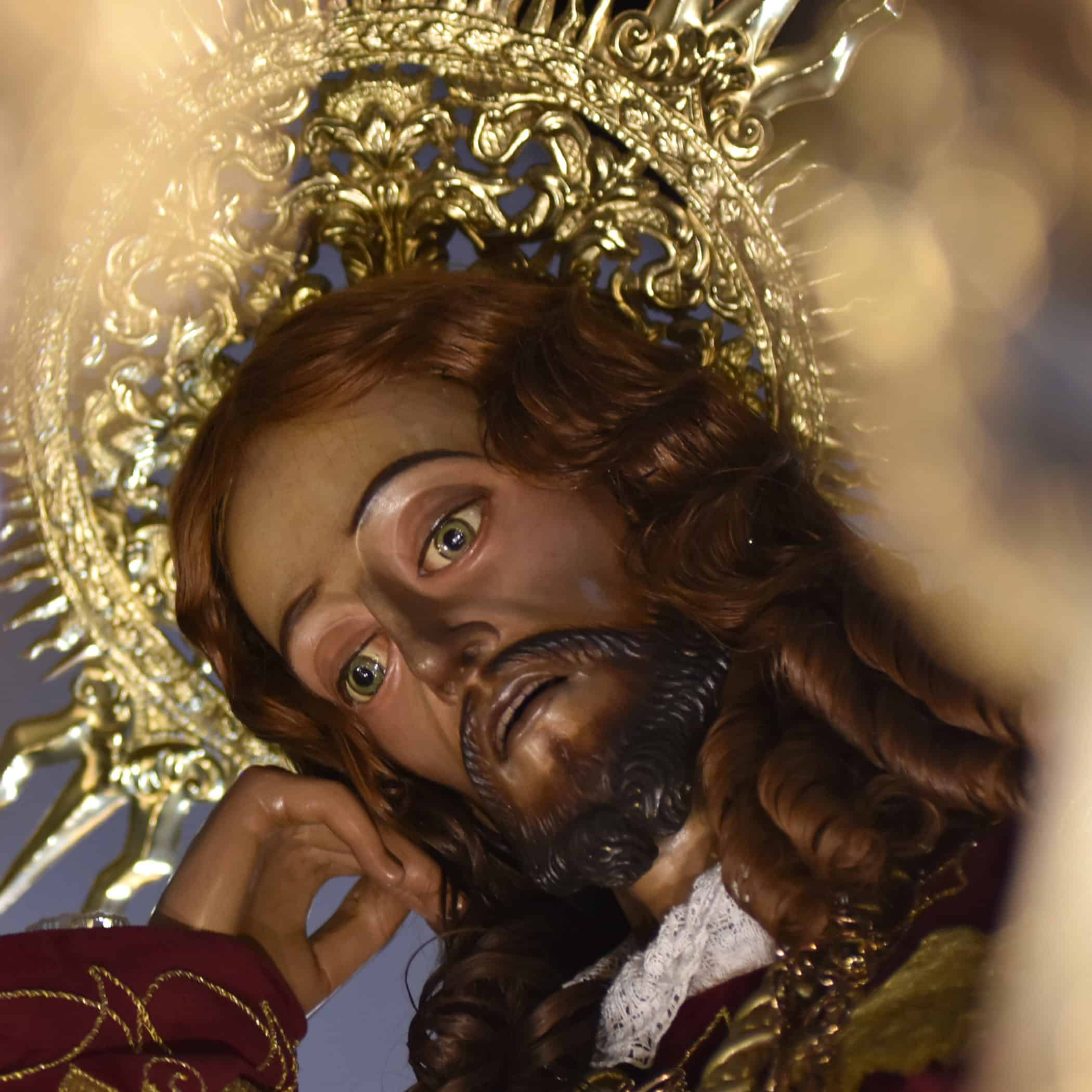 Fotografía de ANTONIO DÍAZ. Detalle del rostro del Gran Poder de Dios