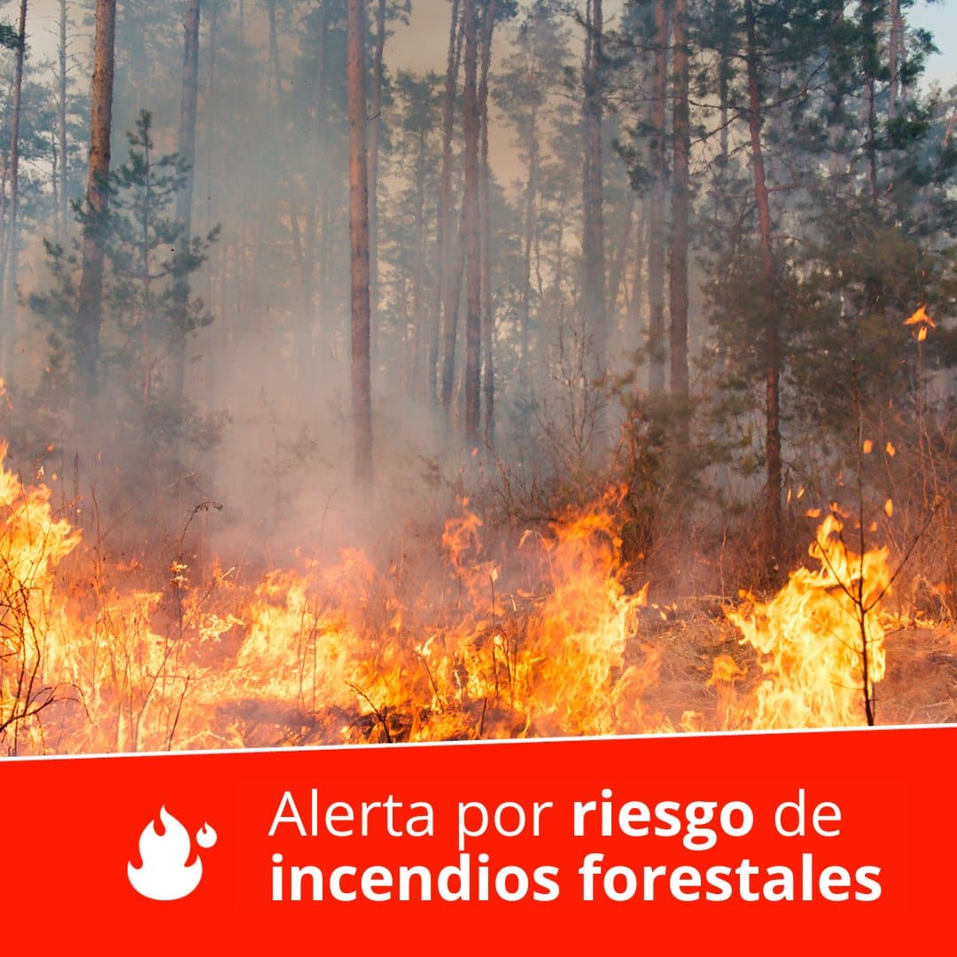 PREALERTA POR RIESGO DE INCENDIOS FORESTALES 21-7-24
