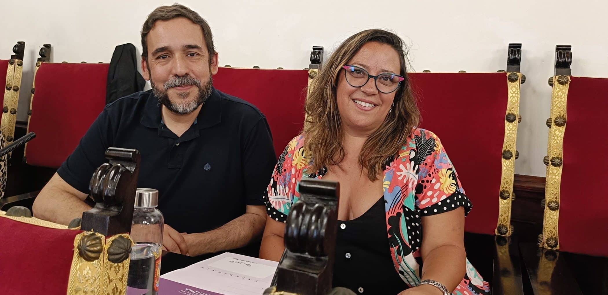 Rubens Ascanio e Idaira Afonso, concejales de Unidas se puede en el pleno municipal