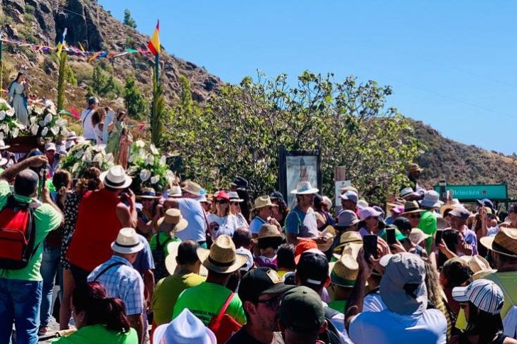 150824 Foto de archivo. Bajada de la Virgen de El Paso en Alajeró