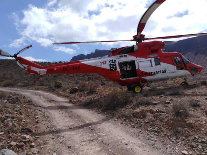 SENDERISTA HERIDA RESCATADA POR UN HELICÓPTERO DEL GES 20-8-24