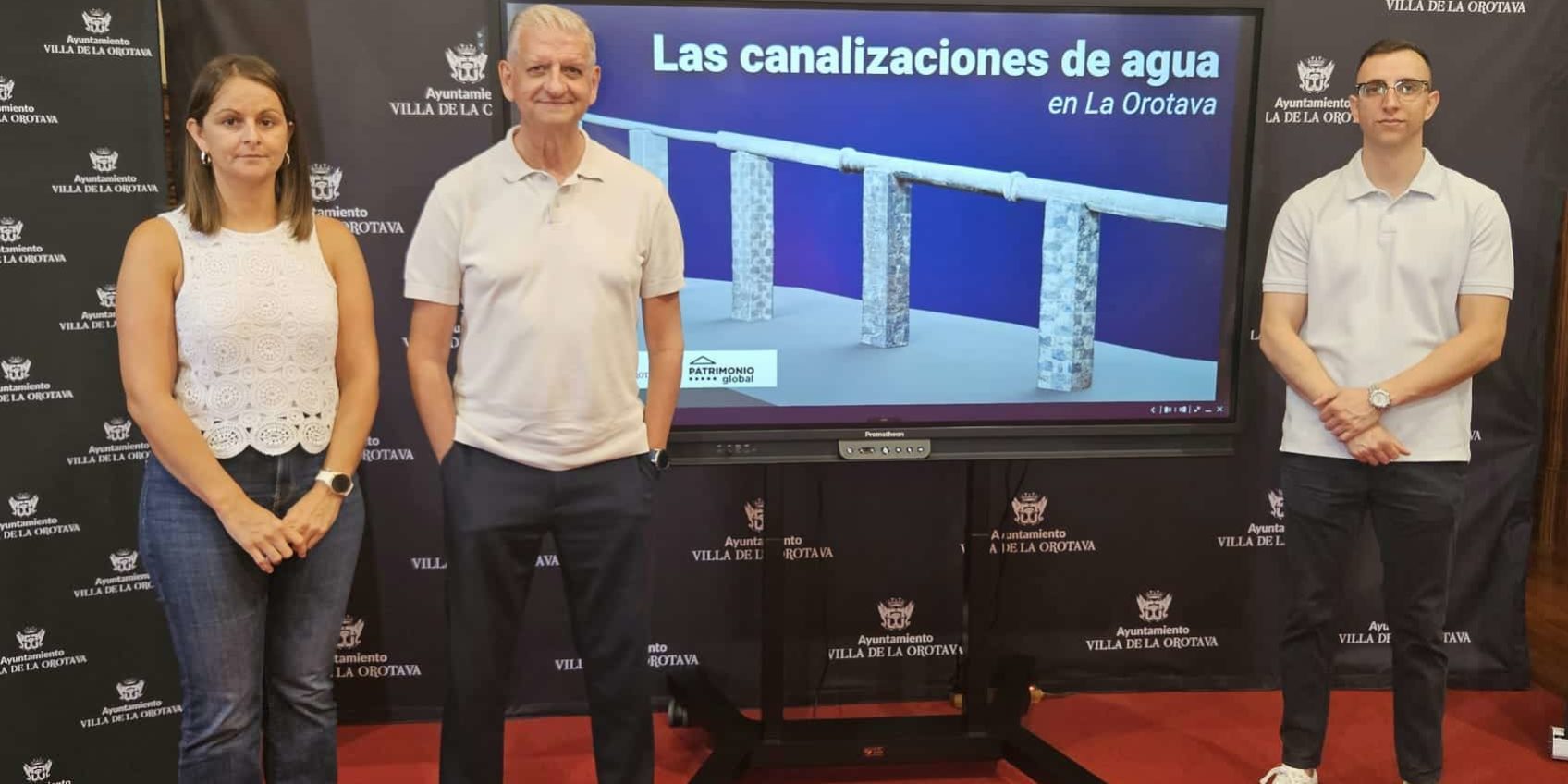 alcalde con concejala de Patrimonio y Borja Borges