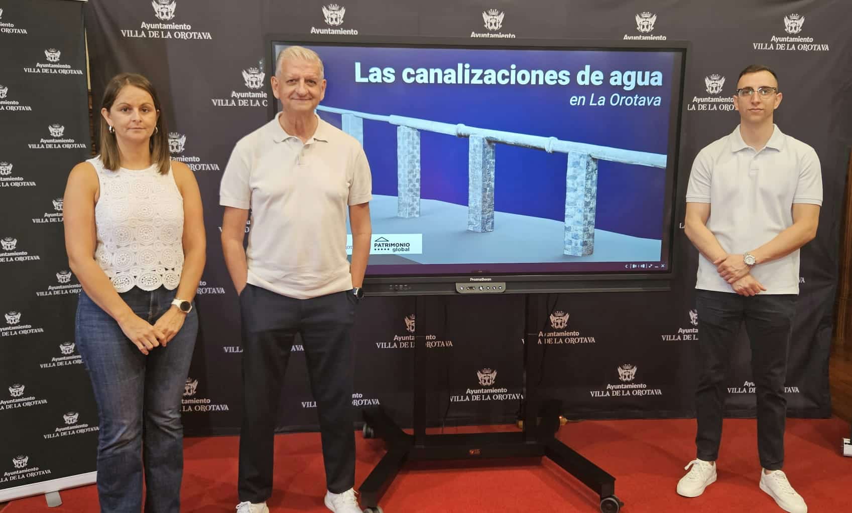 alcalde con concejala de Patrimonio y Borja Borges