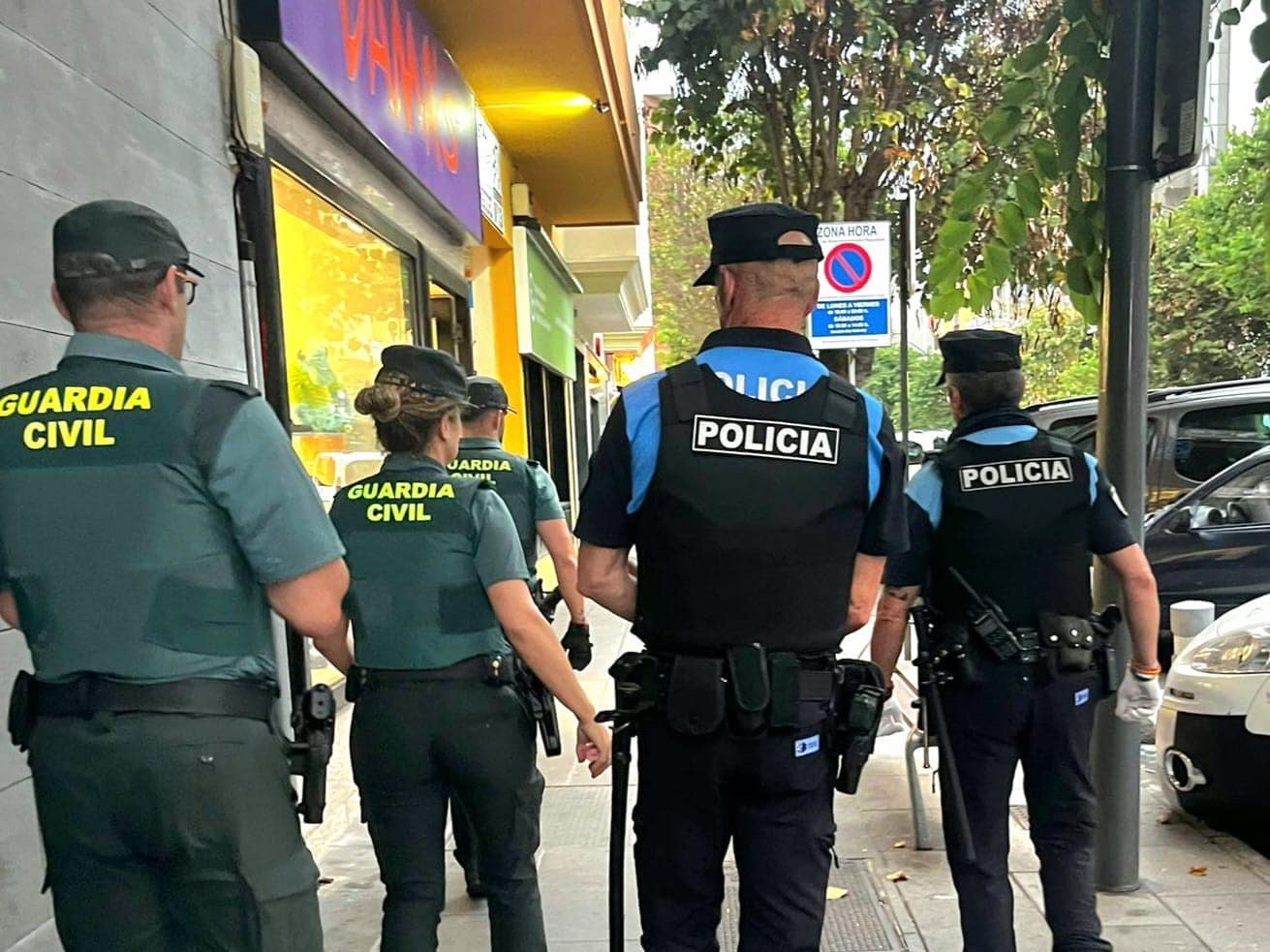 actuación conjunta Guardia Civil y Policía Local
