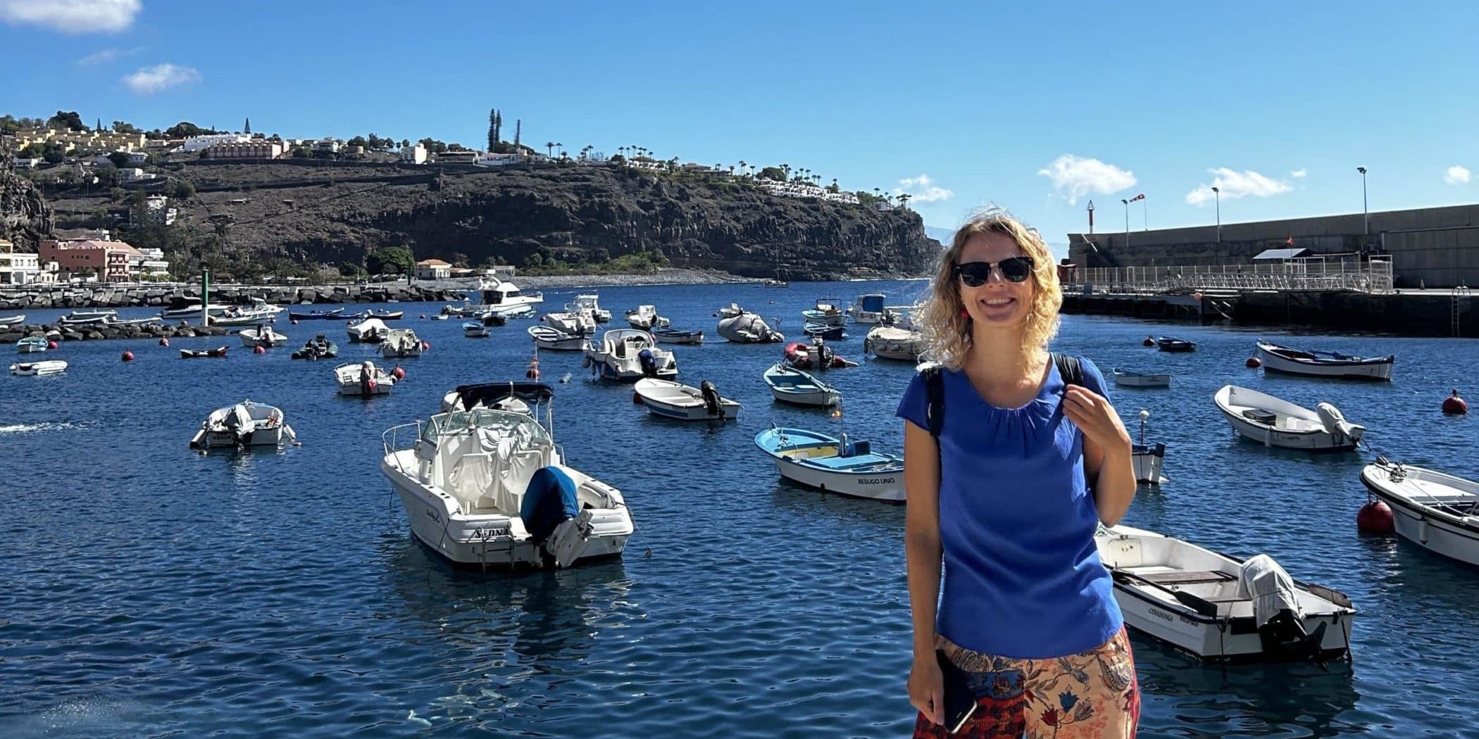 101024 Periodista eslovaca Zuzana Zimmermannova en su visita a La Gomera