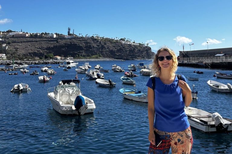 101024 Periodista eslovaca Zuzana Zimmermannova en su visita a La Gomera