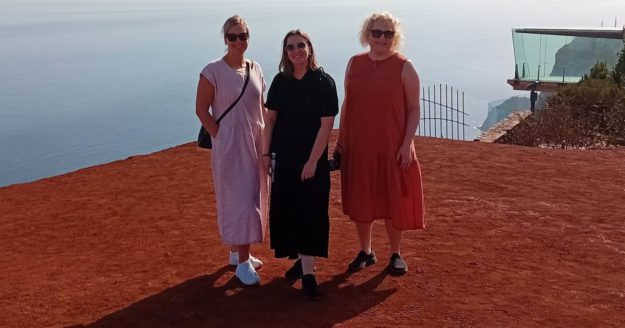 131024 Periodistas finlandesas en su visita a La Gomera