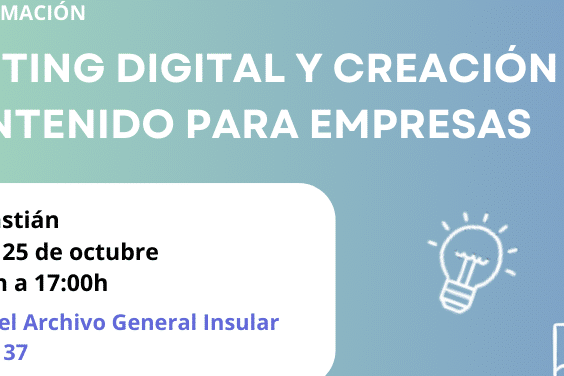151024 Curso de formación en marketing digital y creación de contenido para empresas en La Gomera