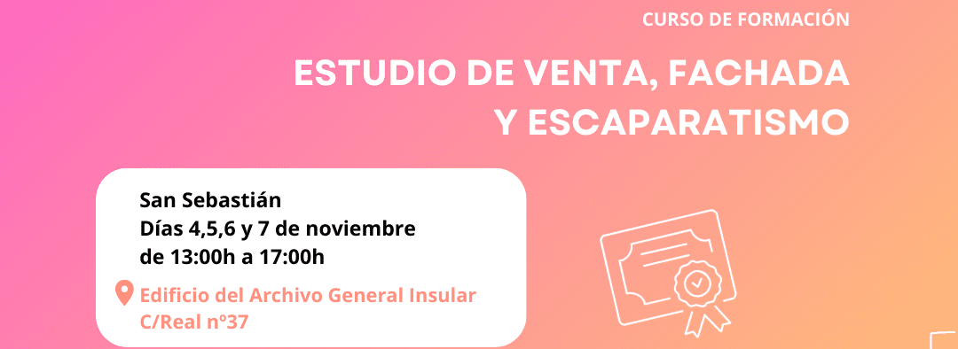 231024 Cartel curso de escaparatismo en La Gomera