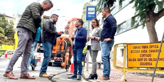 281024 Inicio obra anillo insular de telecomunicaciones fibra �ptica conectividad Ayuntamiento