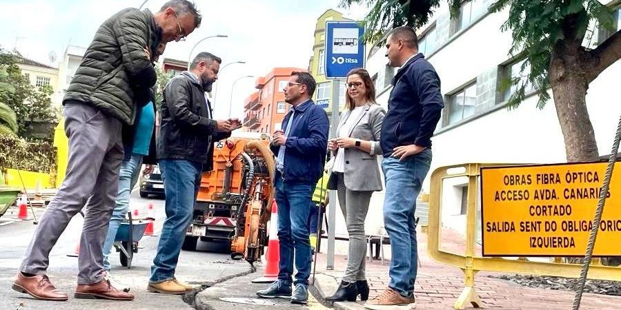 281024 Inicio obra anillo insular de telecomunicaciones fibra �ptica conectividad Ayuntamiento