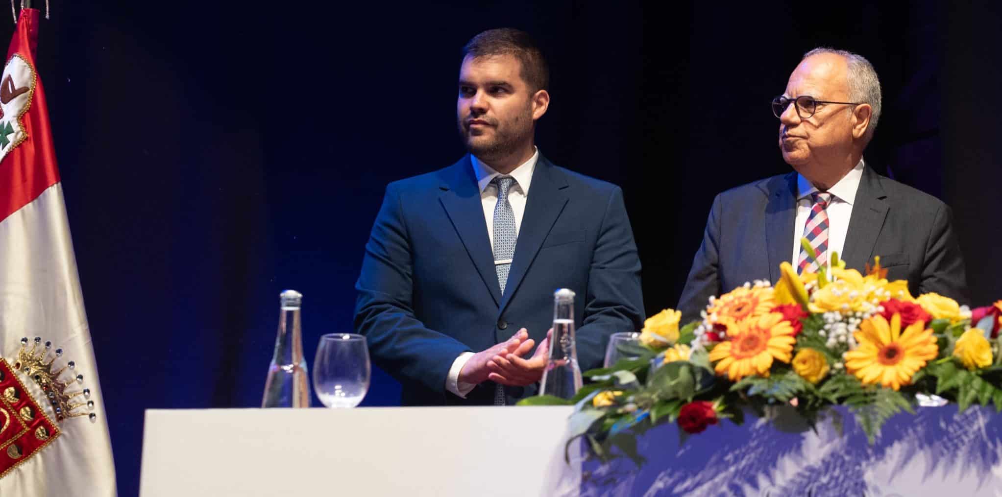 311024 El presidente del Cabildo de La Gomera, Casimiro Curbelo, y el consejero insular de Deportes, Guillermo Medina