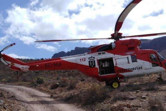 HOMBRE HERIDO RESCATADO POR HELICÓPTERO DEL GES EN LA GRACIOSA 3-10-24