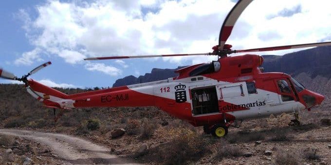 HOMBRE HERIDO RESCATADO POR HELICÓPTERO DEL GES EN LA GRACIOSA 3-10-24