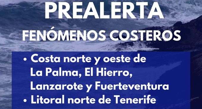 PREALERTA POR FENÓMENOS COSTEROS EN CANARIAS 9-10-24