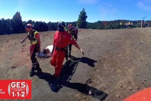 SENDERISTA RESCATADA TRAS SUFRIR UNA CAÍDA EN EL PINAR-EL HIERRO 19-10-24