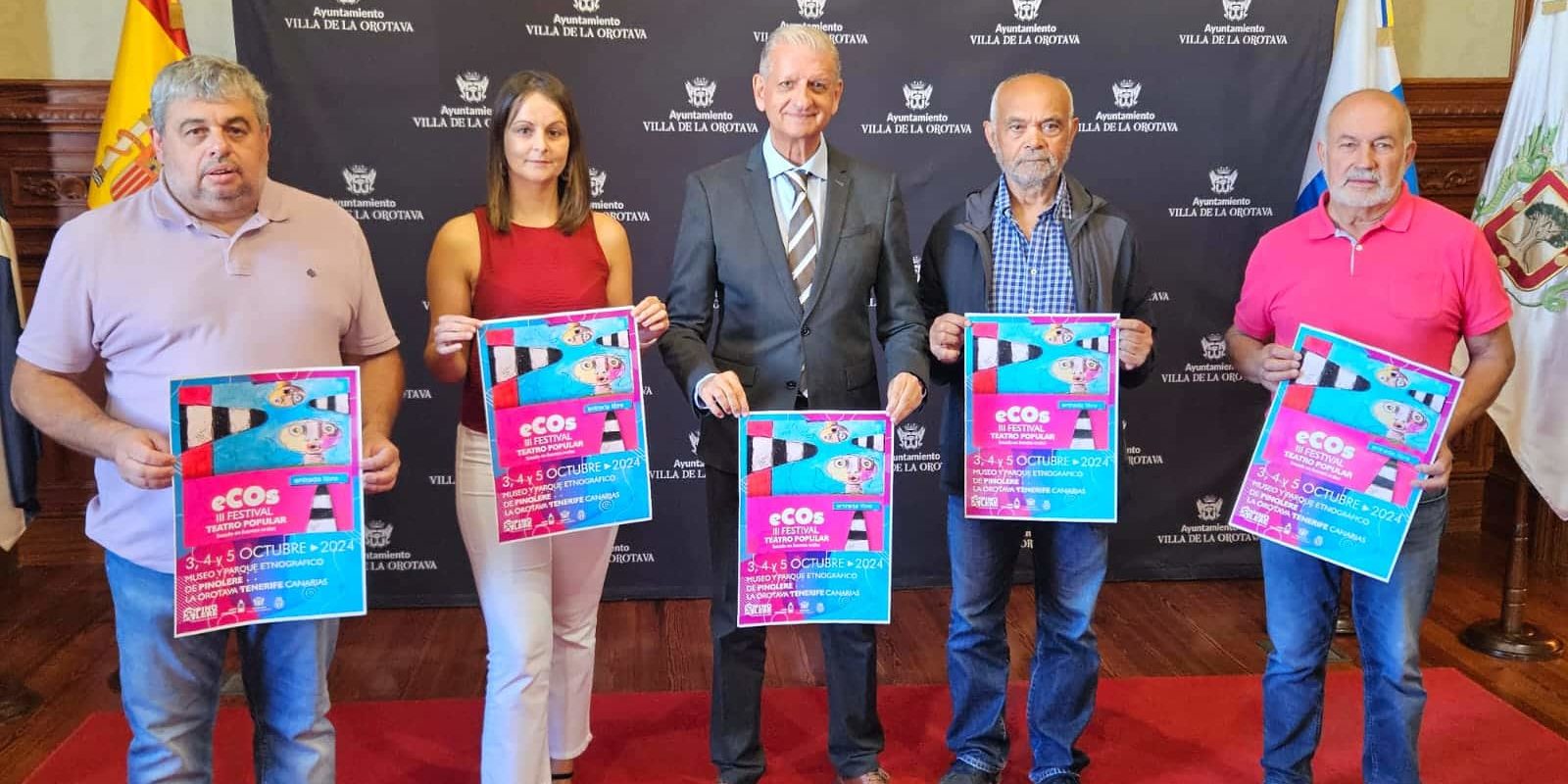 alcalde, concejal Patrimonio, asoc. Pinolere y Cirilo Leal