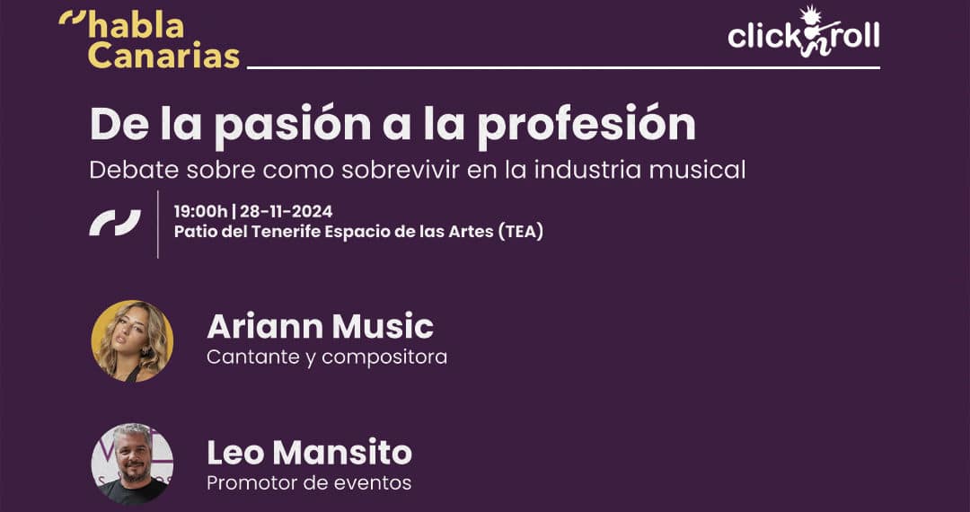 Cartel general – Habla Canarias – De la pasión a la profesión – 28 de noviembre