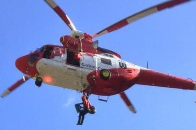 Helicóptero de rescate del Grupo de Emergencias y Salvamento (GES) del Gobierno de Canarias