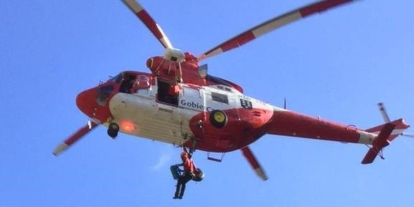 Helicóptero de rescate del Grupo de Emergencias y Salvamento (GES) del Gobierno de Canarias