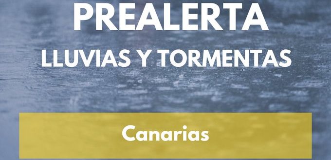 PREALERTA POR LLUVIAS Y TORMENTAS EN CANARIAS 15-11-24
