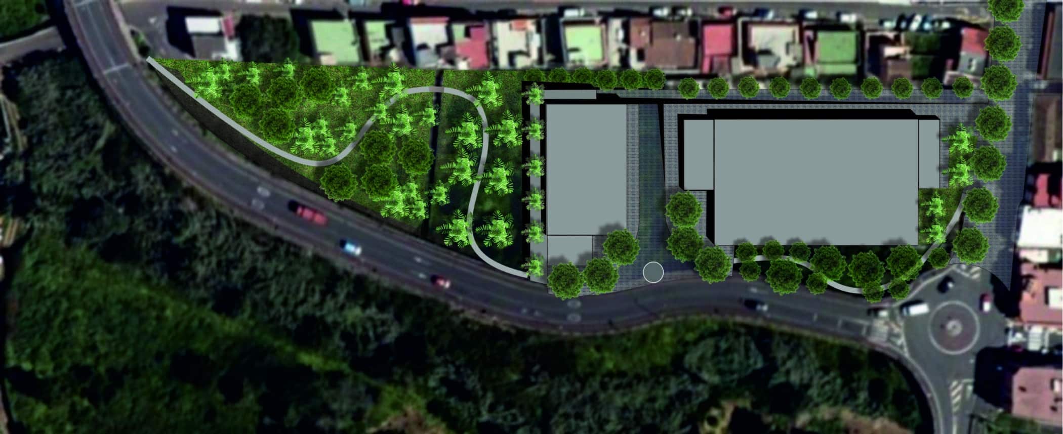 07_ diseño futuro del complejo sociosanitario de Tacoronte, con Centro de Salud y residencia