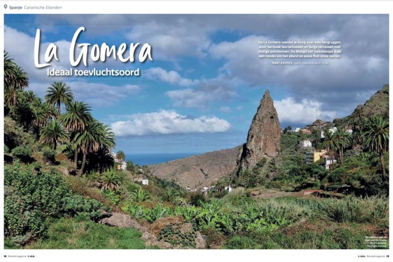 141224 Páginas dedicadas a la isla de La Gomera en la revista revista Wandelmagazine, una de las más relevantes de Holanda