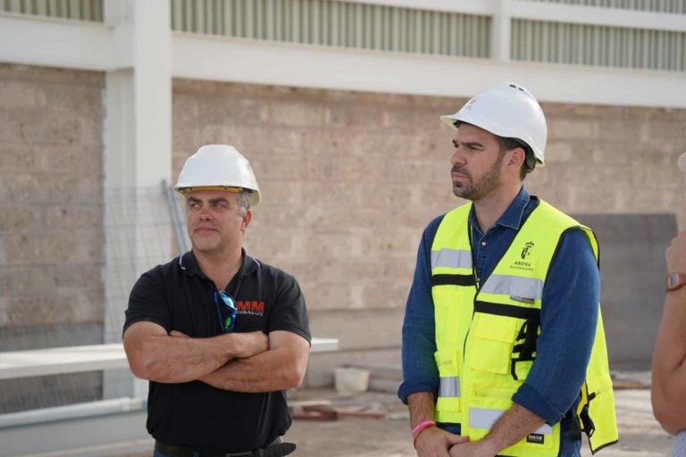ARONA VISITA OBRAS PABELLÓN LAS GALLETAS 2