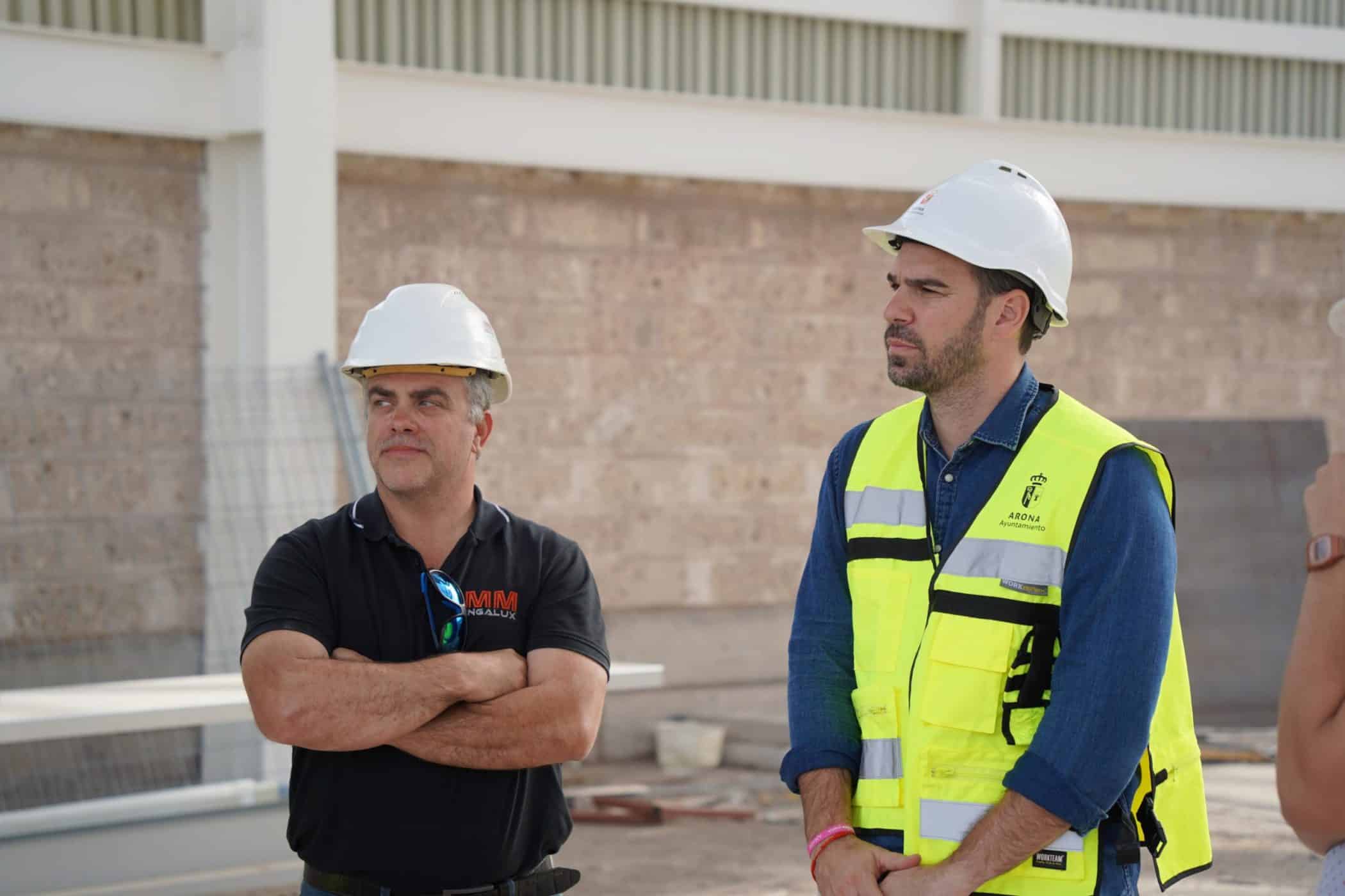 ARONA VISITA OBRAS PABELLÓN LAS GALLETAS 2
