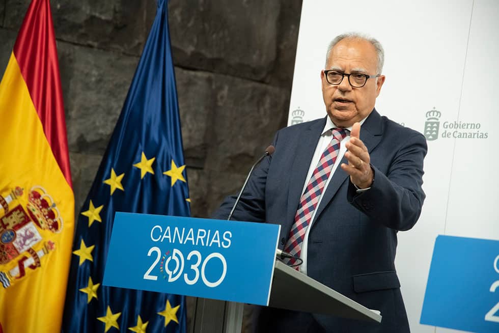 Casimiro Curbelo durante una comparencia en Presidencia del Gobierno