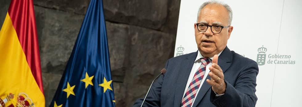 Casimiro Curbelo durante una comparencia en Presidencia del Gobierno