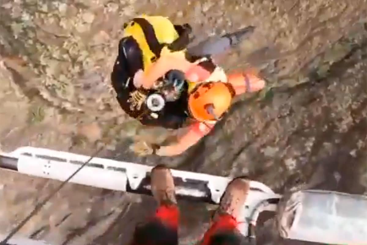 EL GES RESCATA A UN SENDERISTA EN EL BARRANCO DE MASCA 21-12-24