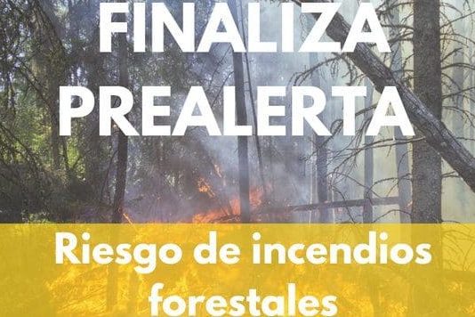 FINALIZA LA PREALERTA POR INCENDIOS FORESTALES 9-12-24