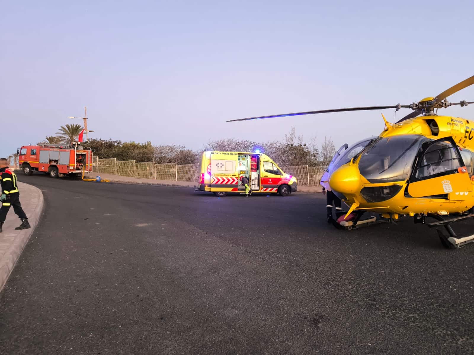 MUJER HERIDA GRAVE TRAS SUFRIR UN ACCIDENTE EN PÁJARA-FUERTEVENTURA 30-12-24
