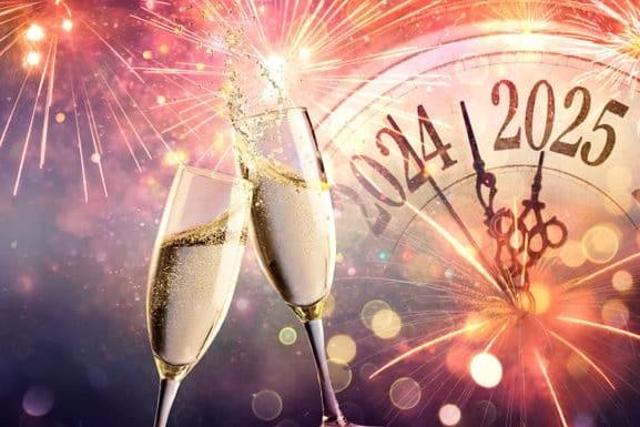 2025,New,Year,Celebration,-,Champagne,And,Clock,For,Countdown