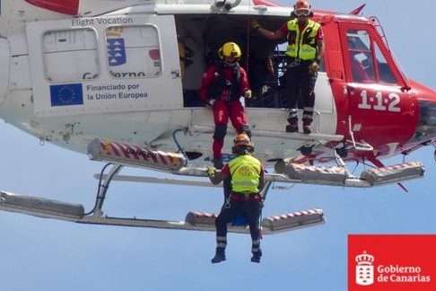 TRES PERSONAS CON APUROS EN EL MAR RESCATADAS EN SANTIAGO DEL TEIDE 27-1-25