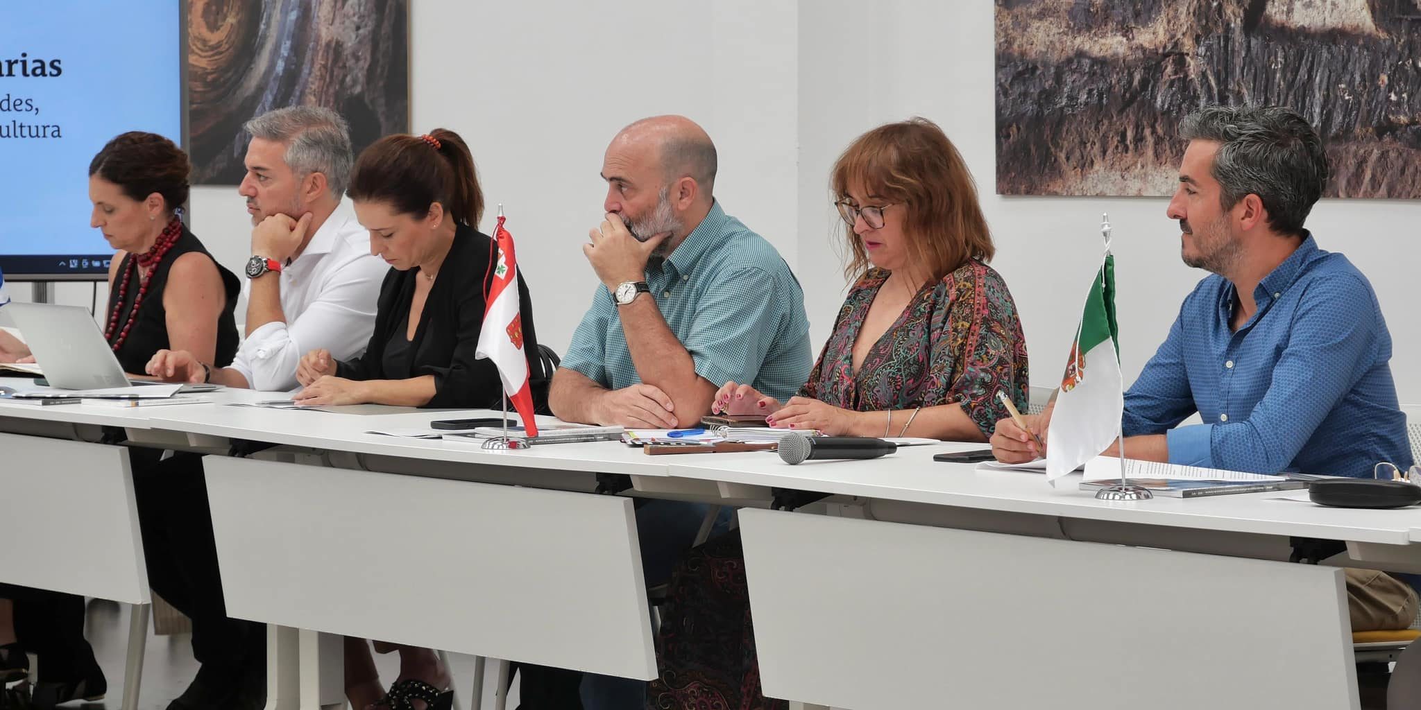 180225 La consejera insular de Patrimonio, Rosa Elena García, junto al arqueólogo del Cabildo de La Gomera, Juan Carlos Hernández, en el II Consejo Autonómico de Patrimonio Cultural de Canarias
