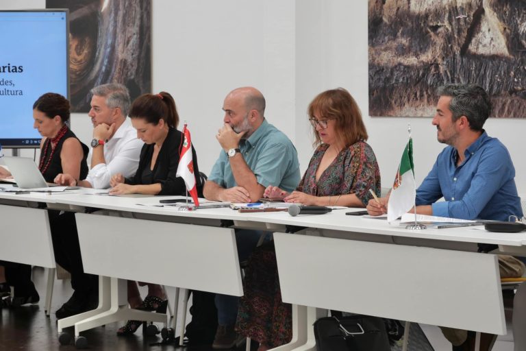 180225 La consejera insular de Patrimonio, Rosa Elena García, junto al arqueólogo del Cabildo de La Gomera, Juan Carlos Hernández, en el II Consejo Autonómico de Patrimonio Cultural de Canarias
