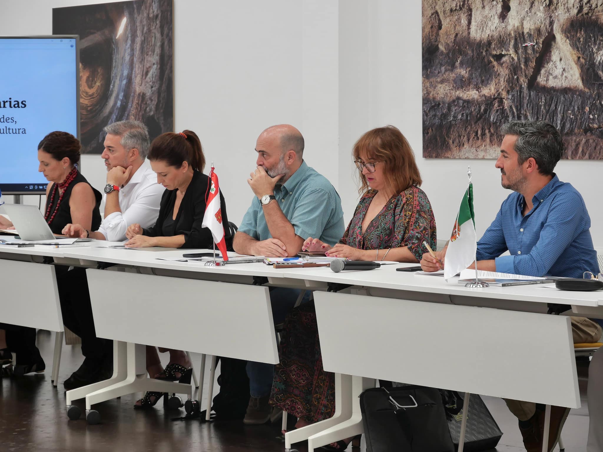 180225 La consejera insular de Patrimonio, Rosa Elena García, junto al arqueólogo del Cabildo de La Gomera, Juan Carlos Hernández, en el II Consejo Autonómico de Patrimonio Cultural de Canarias
