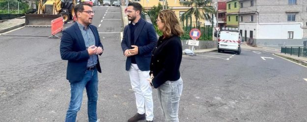 310125 Visita obra Plan de Barrios reparaci�n hundimiento y acerado Calle Los Berros