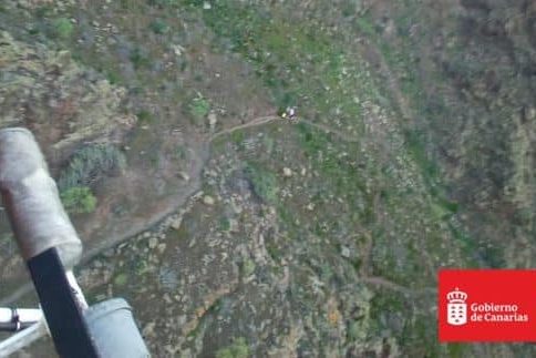 HELICÓPTERO DEL GES RESCATA A UN SENDERISTA EN MOGÁN 15-2-25