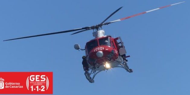 HELICÓPTERO DEL GES RESCATA A UN SENDERISTA HERIDO EN AGAETE 3-1-25