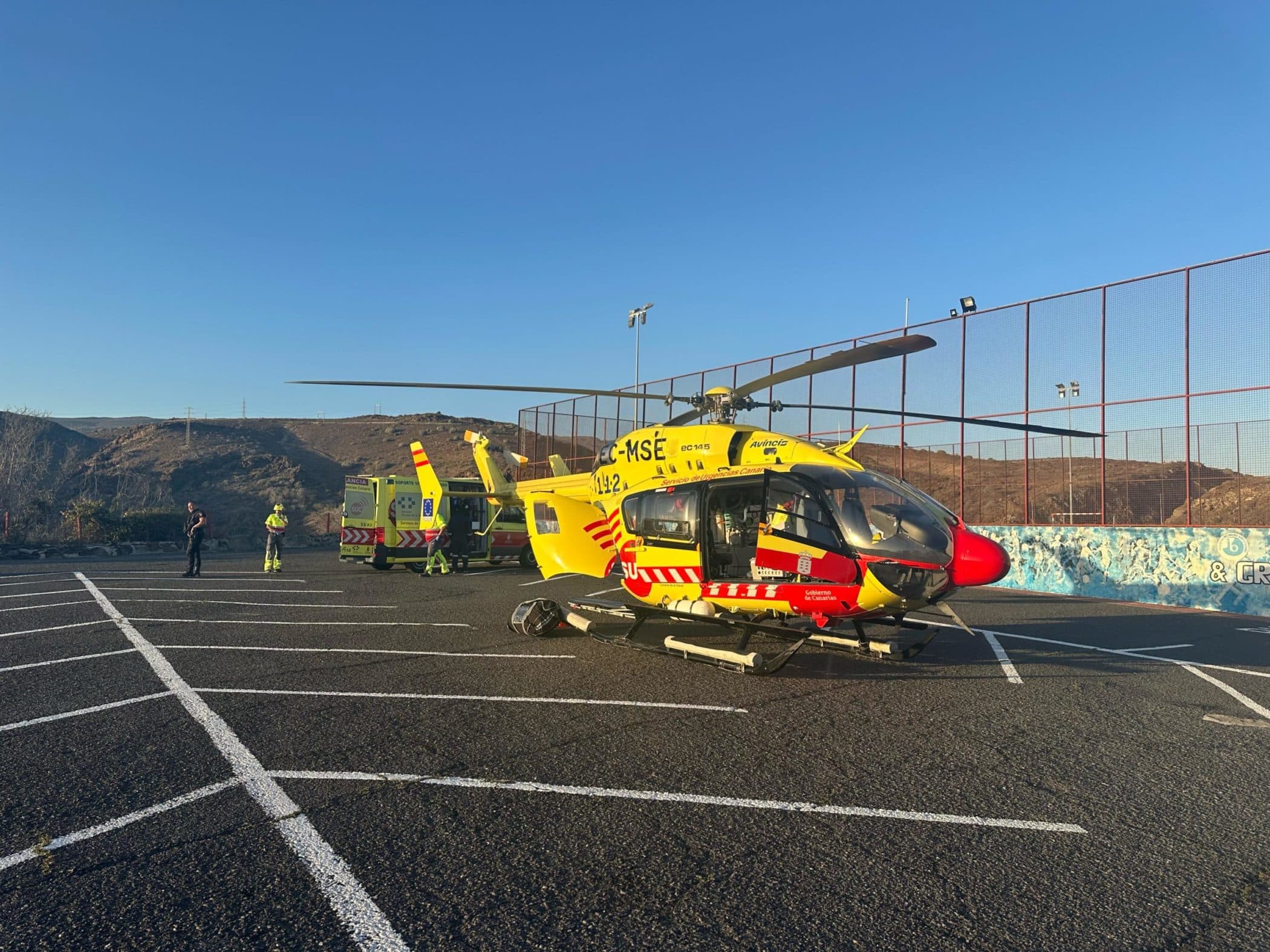 HERIDO GRAVE TRAS SUFRIR UNA CAÍDA EN UN COMPLEJO HOTELERO EN SAN BARTOLOMÉ2 26-2-25