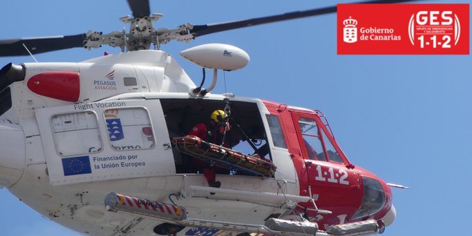 SENDERISTA LESIONADA RESCATADA POR UN DISPOSITIVO DE EMERGENCIAS EN LAS CAÑADAS DEL TEIDE 10-2-25