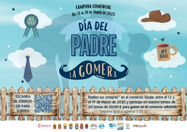 100325 Cartel de la campaña comercial con motivo del día del Padre en La Gomera