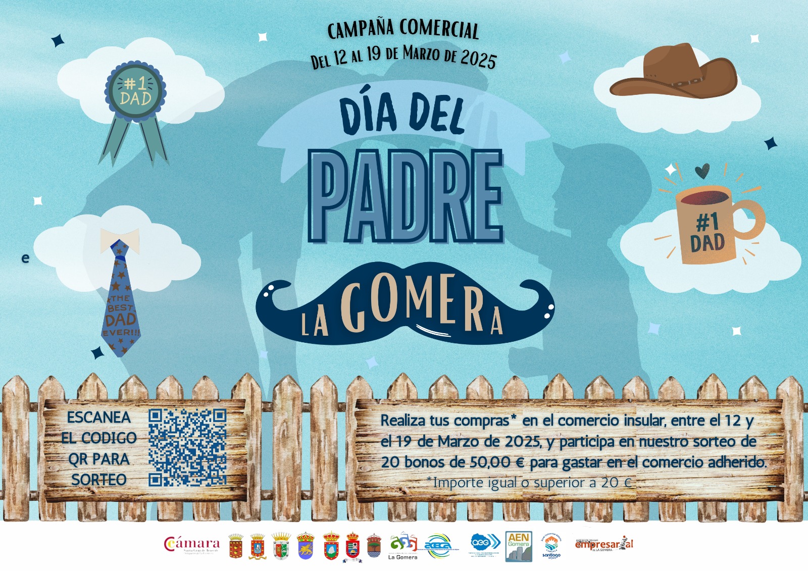 100325 Cartel de la campaña comercial con motivo del día del Padre en La Gomera