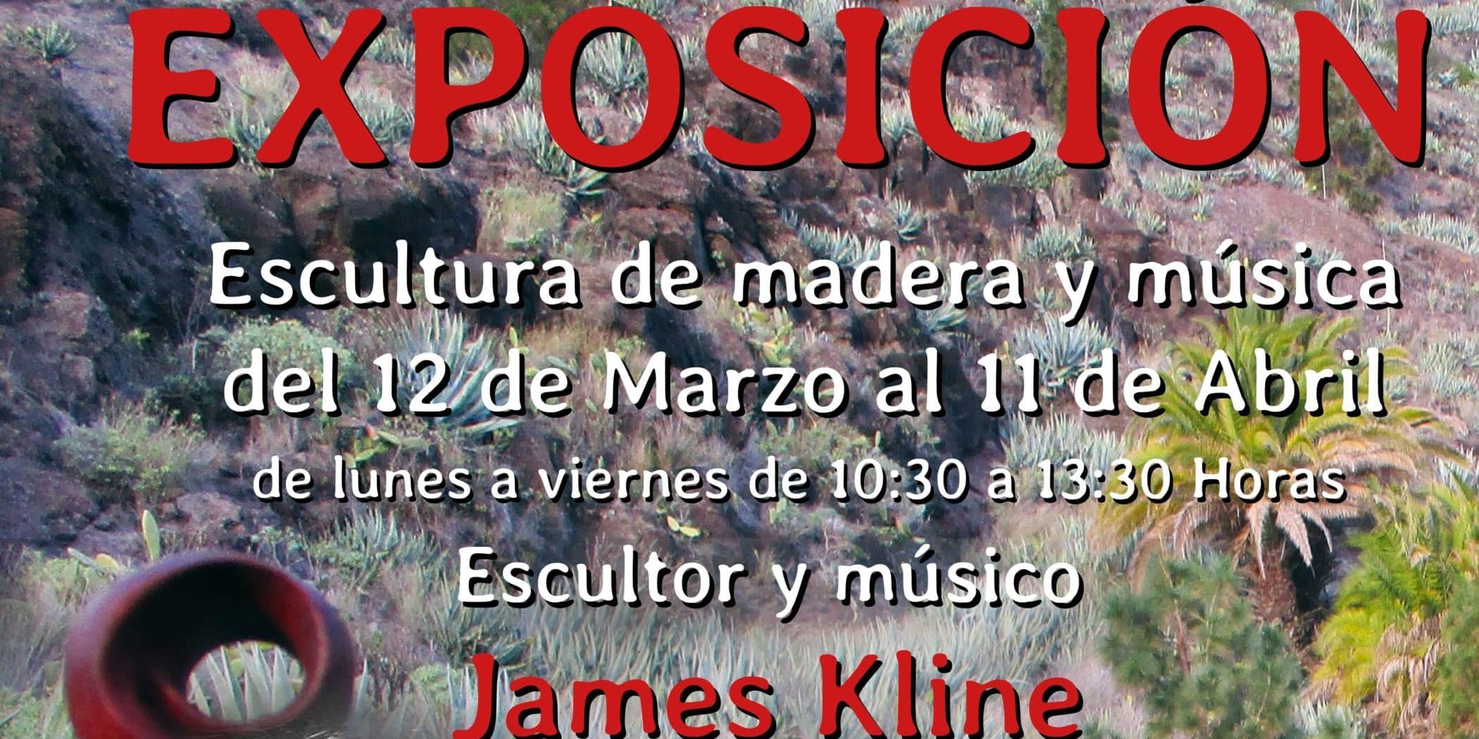 110325 Cartel de la nueva exposición de James Kline en la Casa Colón de La Gomera (1)