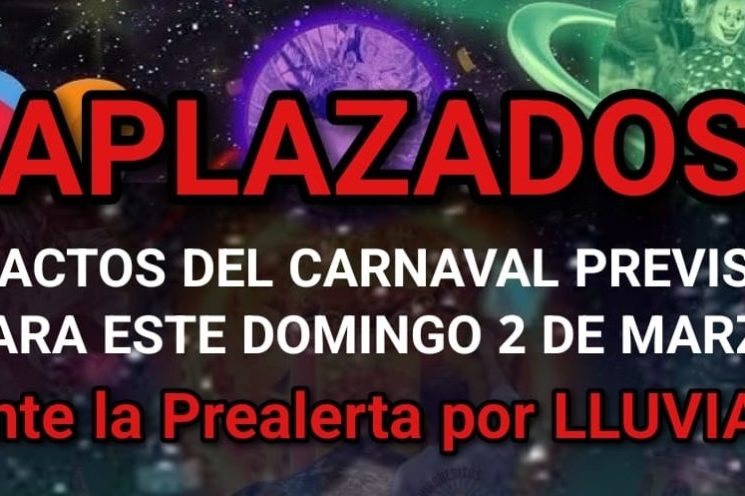 APLAZADO CARNAVAL EN CALLE Y GALA INFANTIL