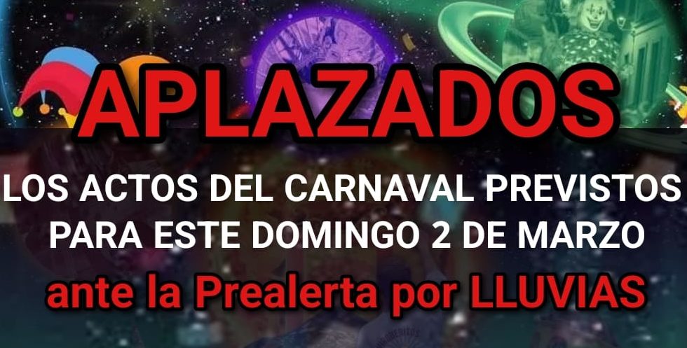 APLAZADO CARNAVAL EN CALLE Y GALA INFANTIL